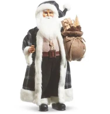 18" Silent Night Santa With Gift Bag