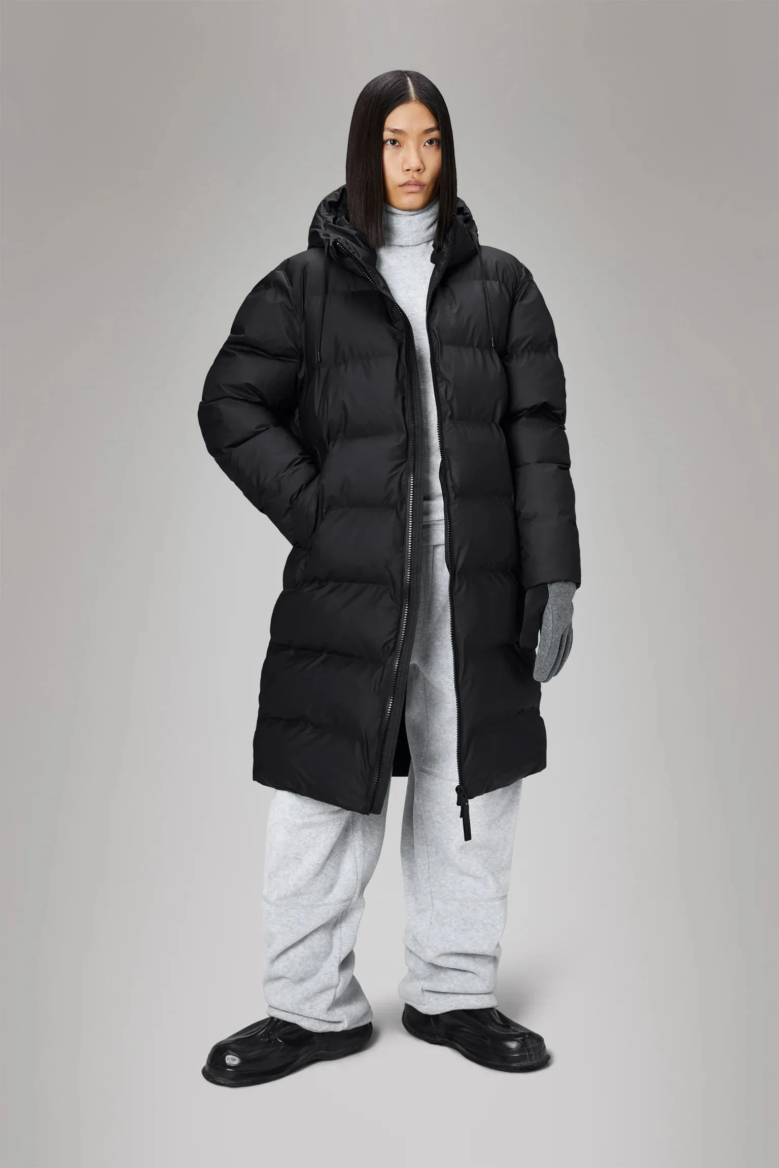 Alta Longer Puffer Jacket - Black