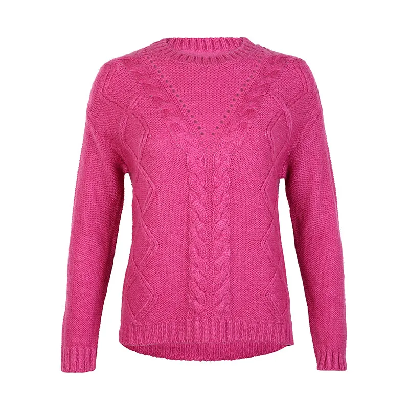 Amara Reya Bitter Sweet cable knit jumper in purple