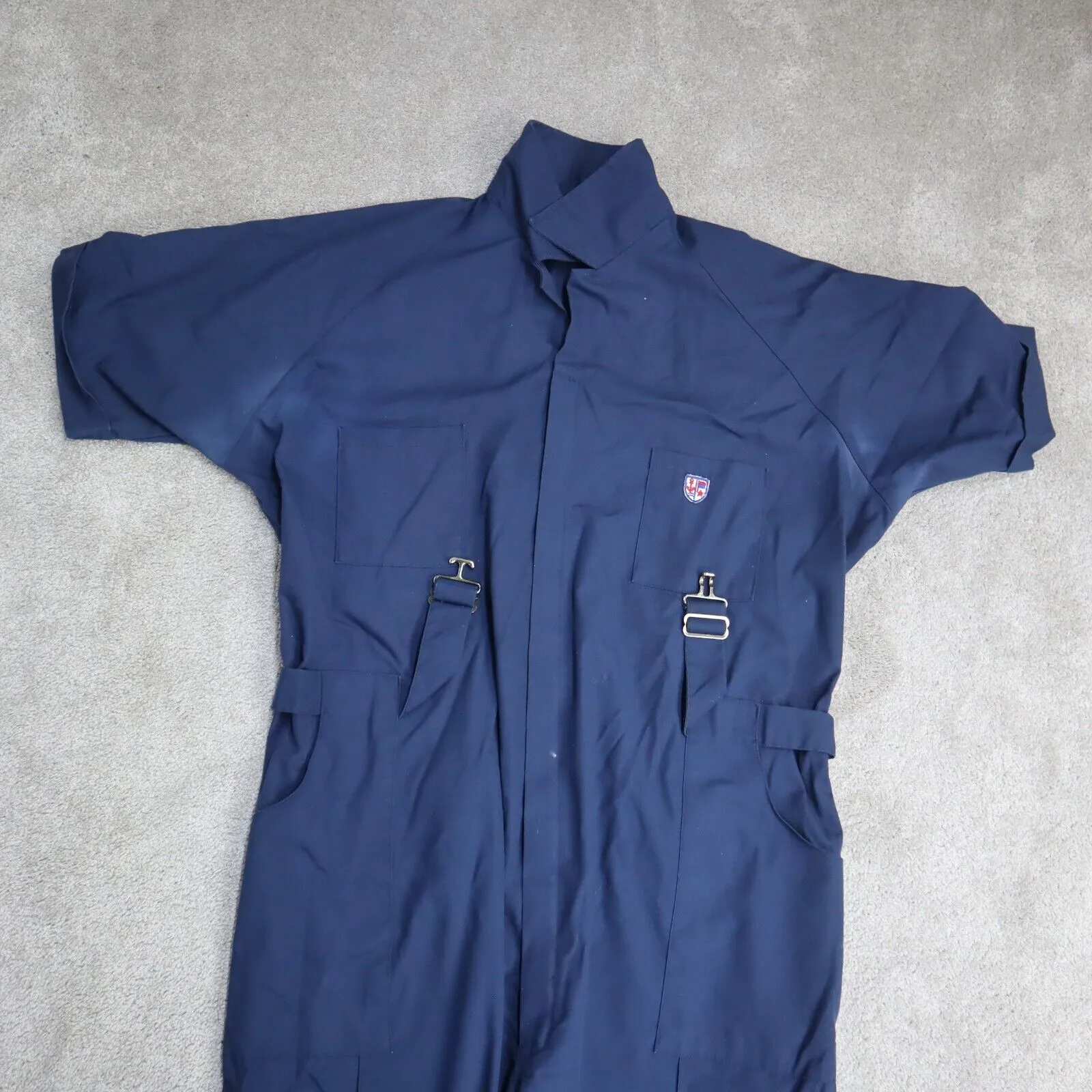 Anthony's Mens Insulated Workwear Coveralls Jumpsuit Wide Leg Navy Blue Size 42