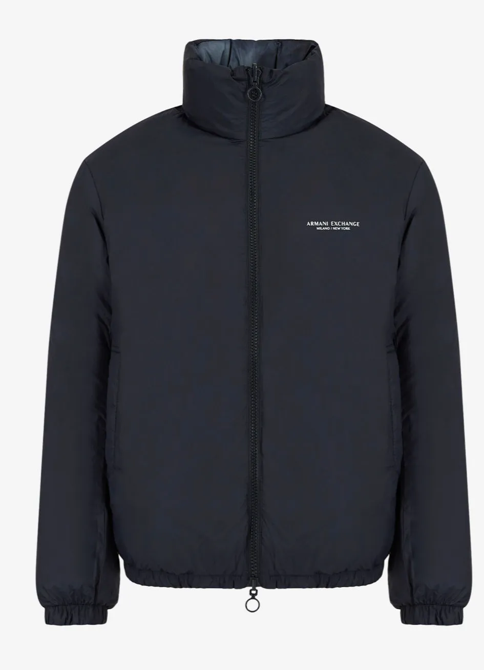 ARMANI EXCHANGE DOUBLE FACED PUFFER JACKET (NAVY/BLUE)