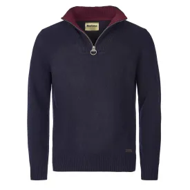 Barbour Nelson Essential Half Zip Knitted Jumper Navy