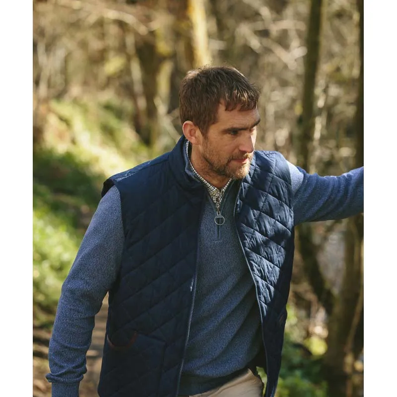 Barbour Whitfield Half Zip Mens Jumper - Navy