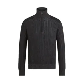 Belstaff Stanley Quarter Zip Jumper A1-24 Black/Charcoal