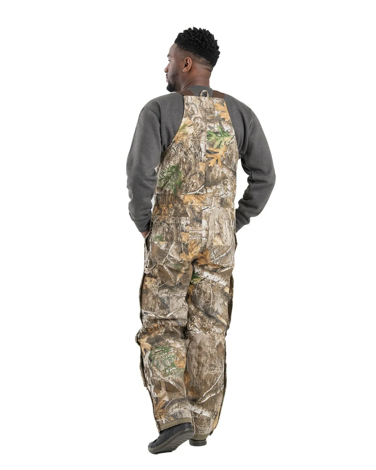 Berne Mens Realtree Edge 100% Cotton Deluxe Insulated Bib Overall