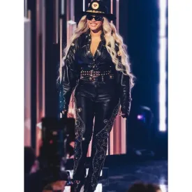 Beyoncé Iheartradio Leather Jumpsuit