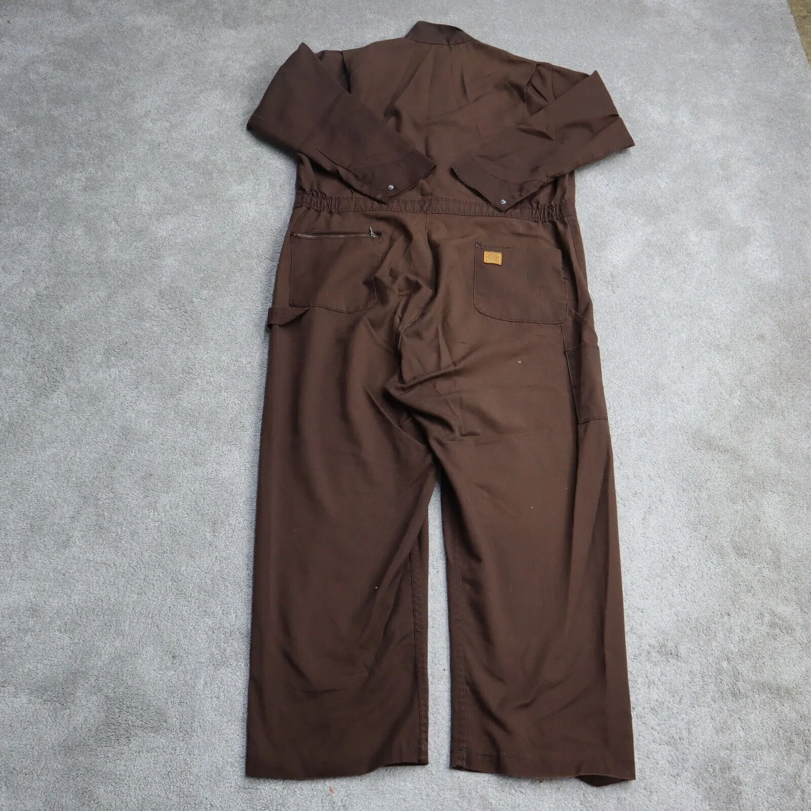 Big Ben Mens Insulated Coverall Jumpsuit Long Sleeve Logo Brown Size 48