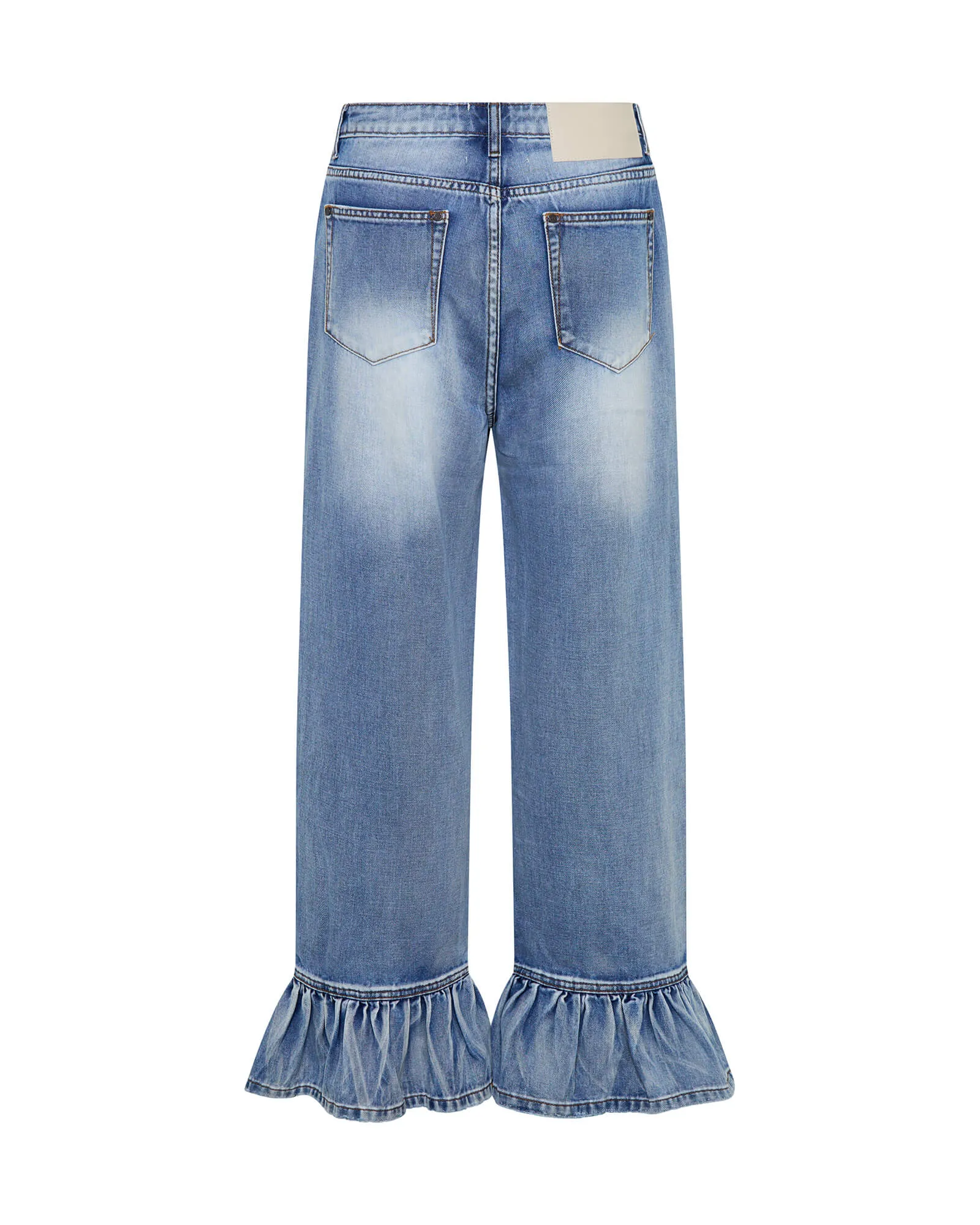 Big Loves Frilled Hem Jeans - Blue Summer