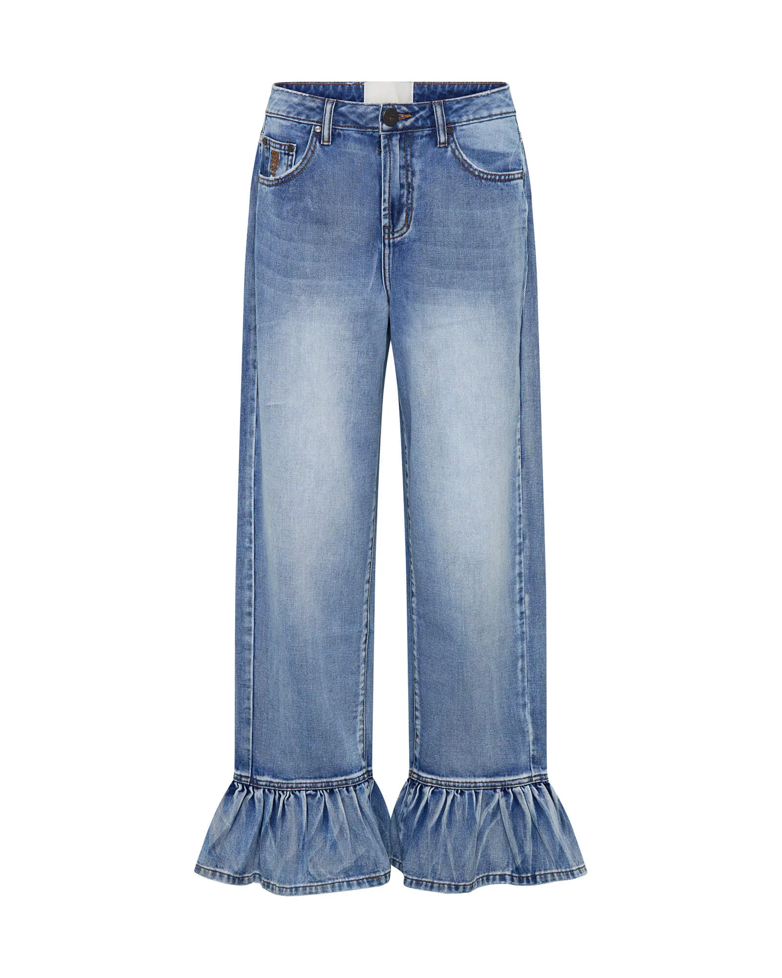 Big Loves Frilled Hem Jeans - Blue Summer