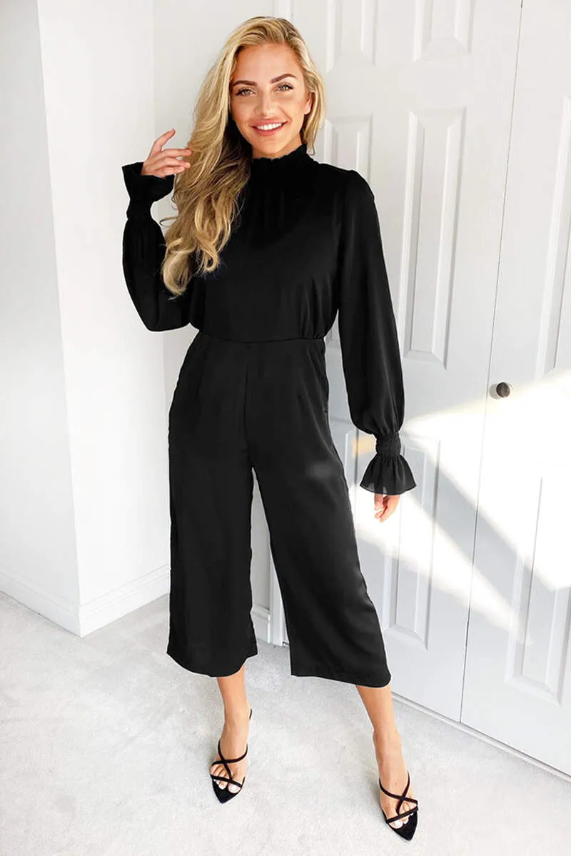 Black High Neck Jumpsuit