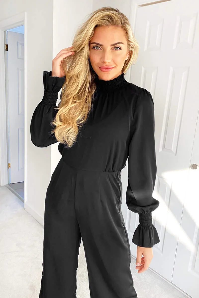 Black High Neck Jumpsuit