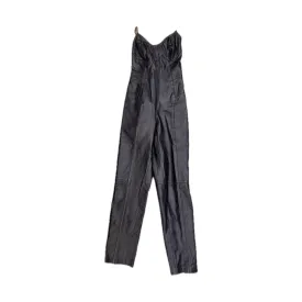 Black leather vintage jumpsuit