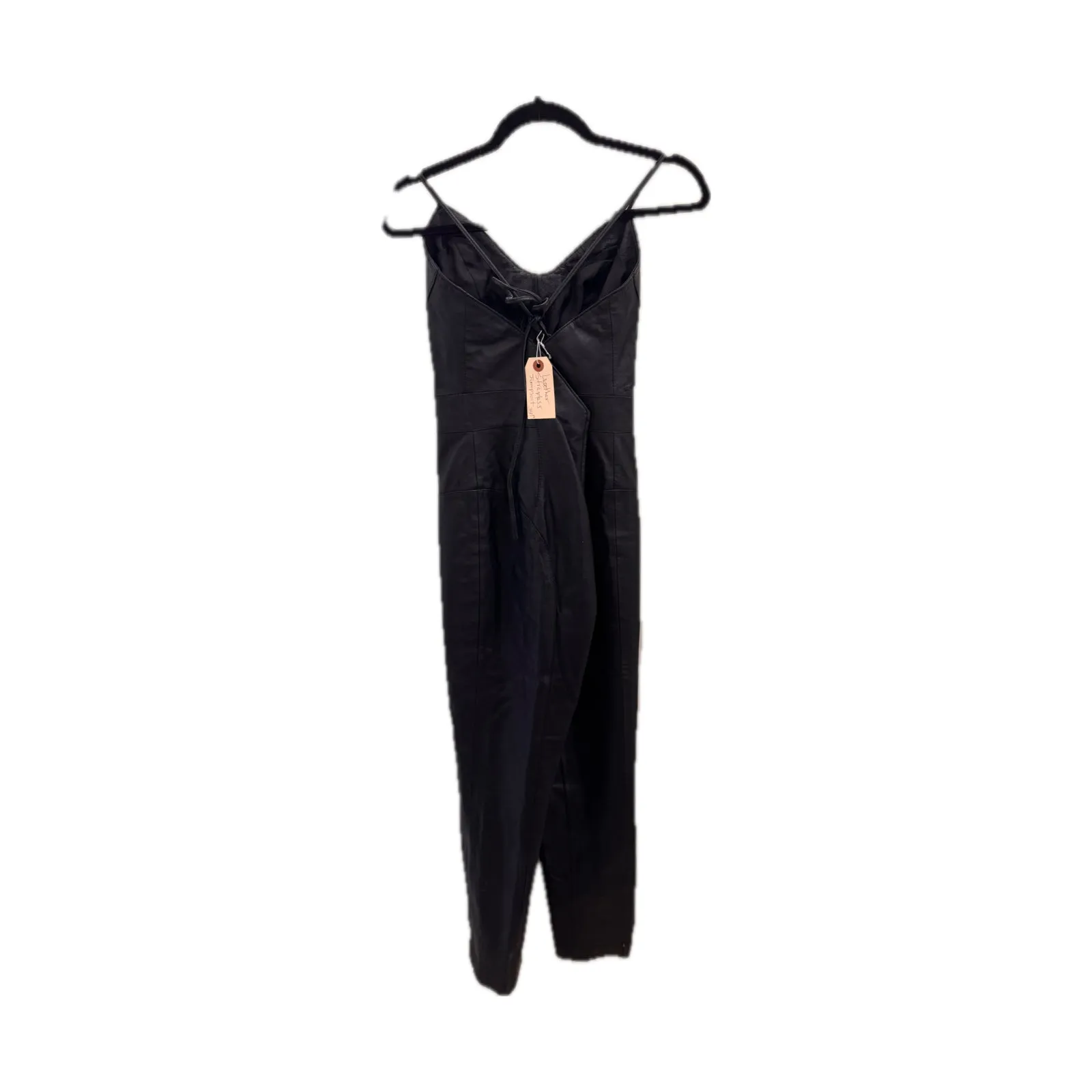 Black leather vintage jumpsuit