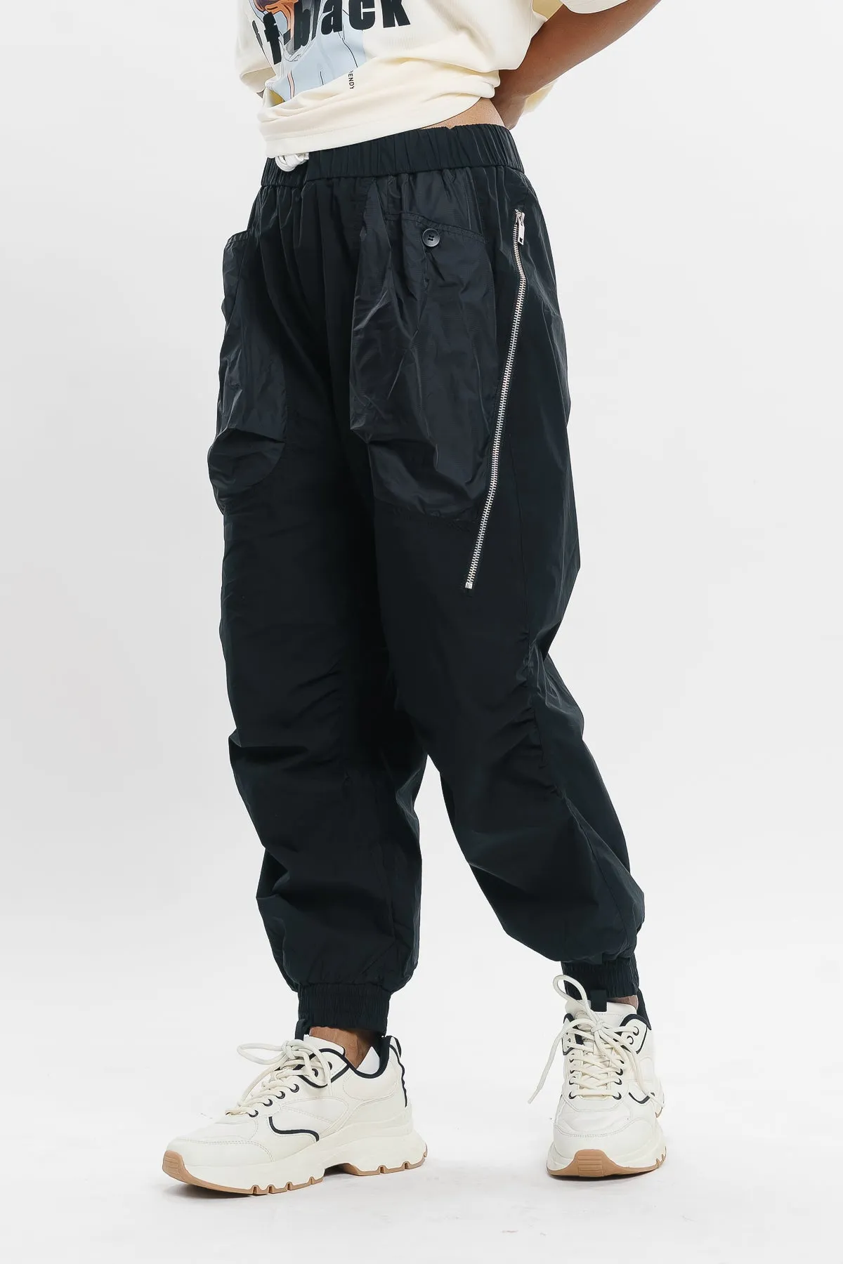 Black Urban Cargo Joggers