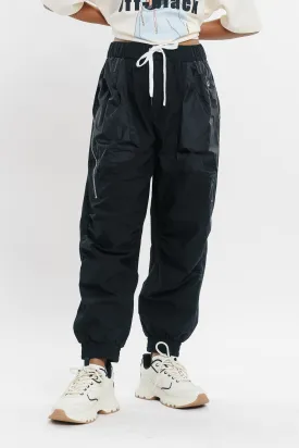 Black Urban Cargo Joggers