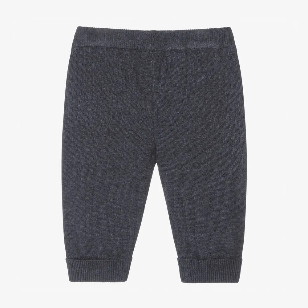 Boys Blue Knit Joggers