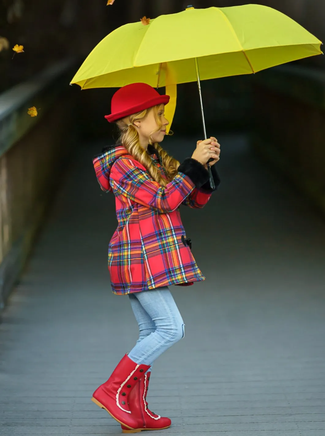 Bundled Up Love Plaid Hoodie Coat