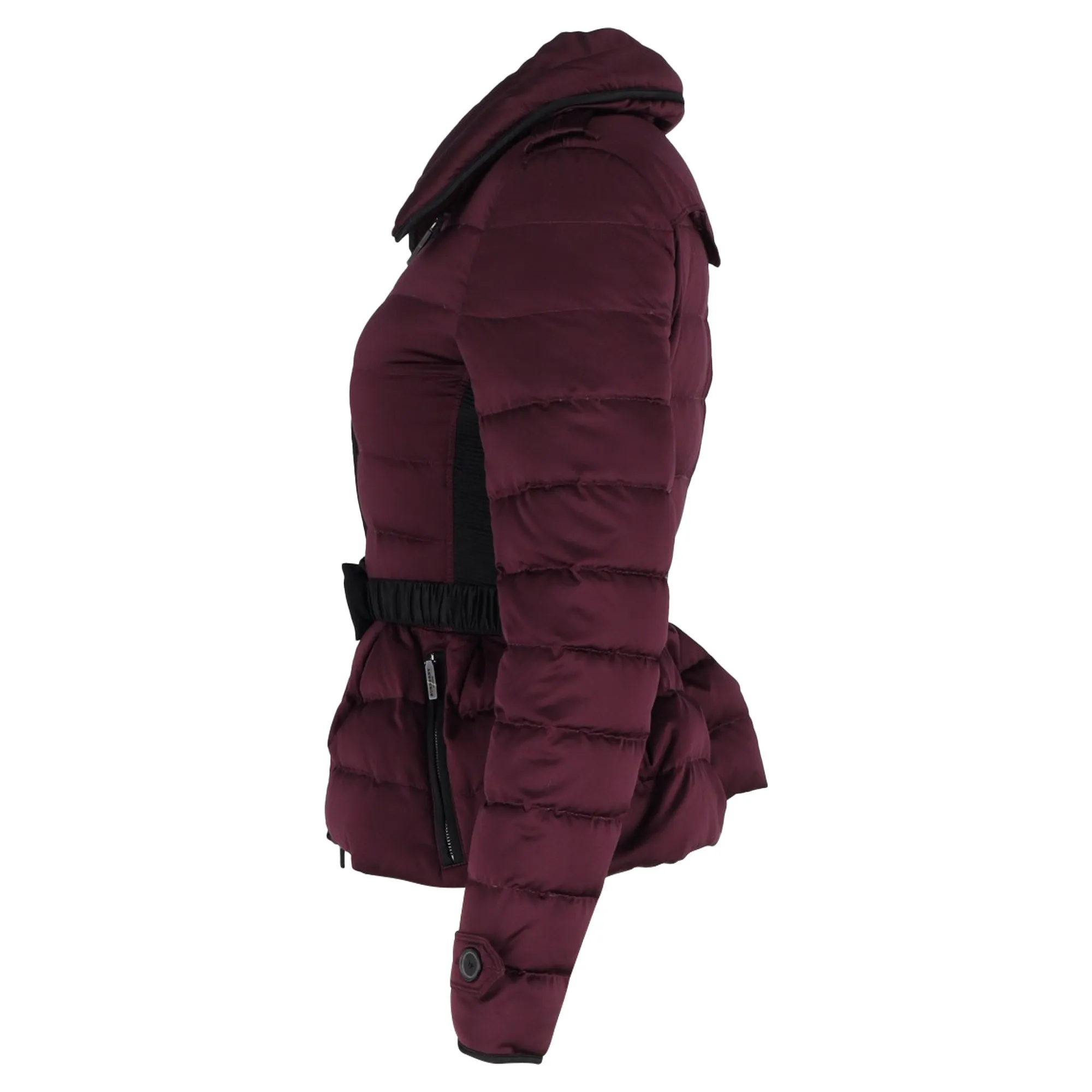 Burberry Appleton Puffer Jacket with Contrast Binding in Burgundy Polyester