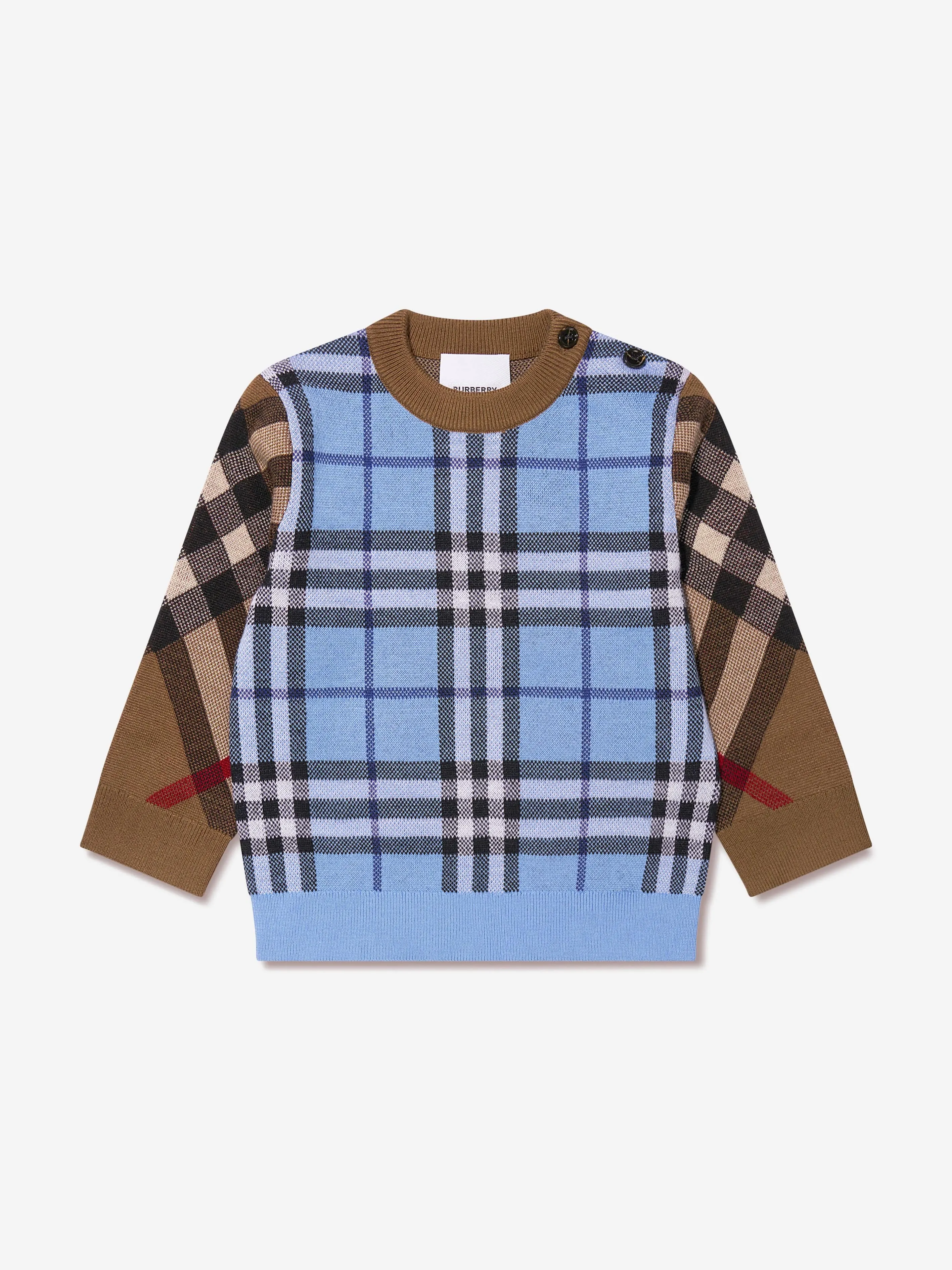 Burberry Baby Boys Wool Milo Check Jumper