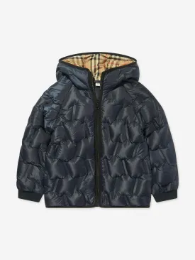 Burberry Boys Quilted Noah Jacket in Navy