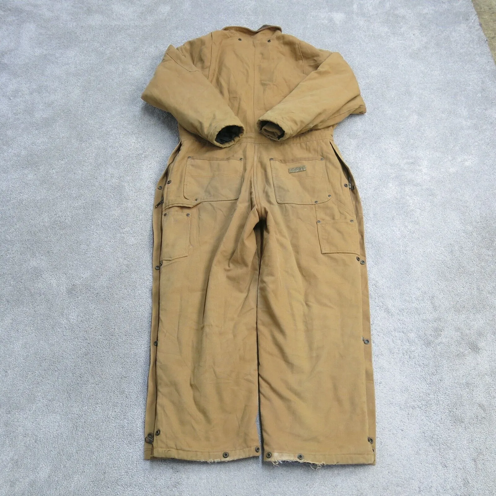 Cabelas Coverall Mens Large Khaki Insulated Work Wear Jumpsuits Casual Outdoor