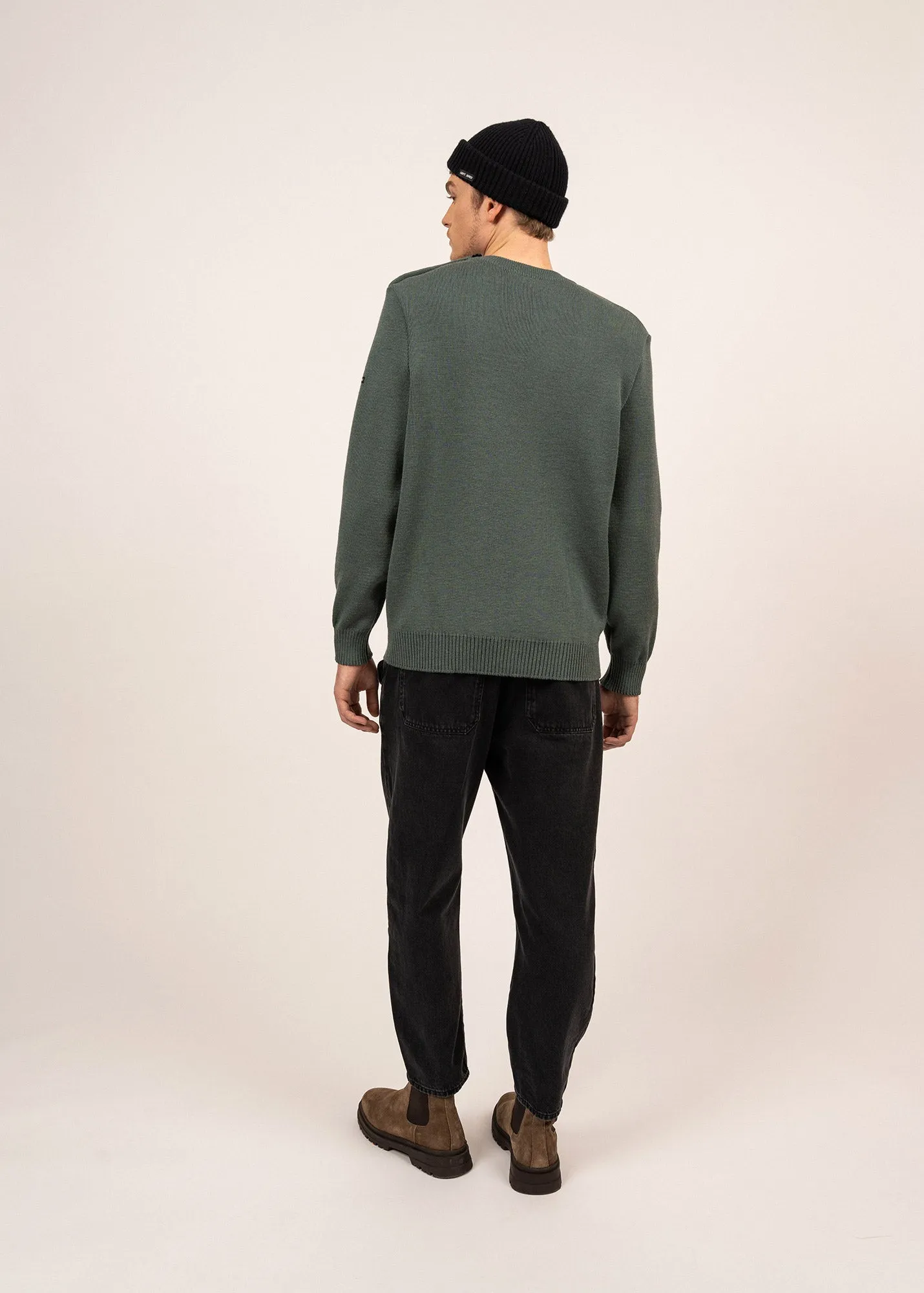 Cancale sailor jumper - regular fit, in pure new wool (VEGETAL)