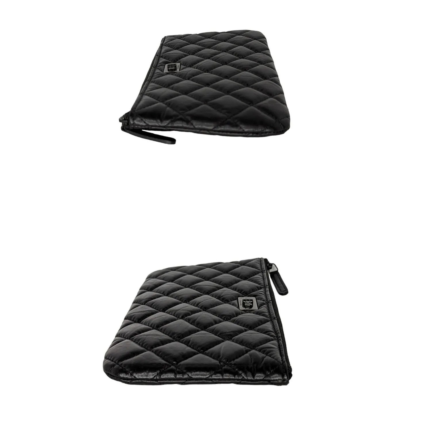 Chanel bags Black Aged Calfskin O Case 2.55 Reissue Pouch