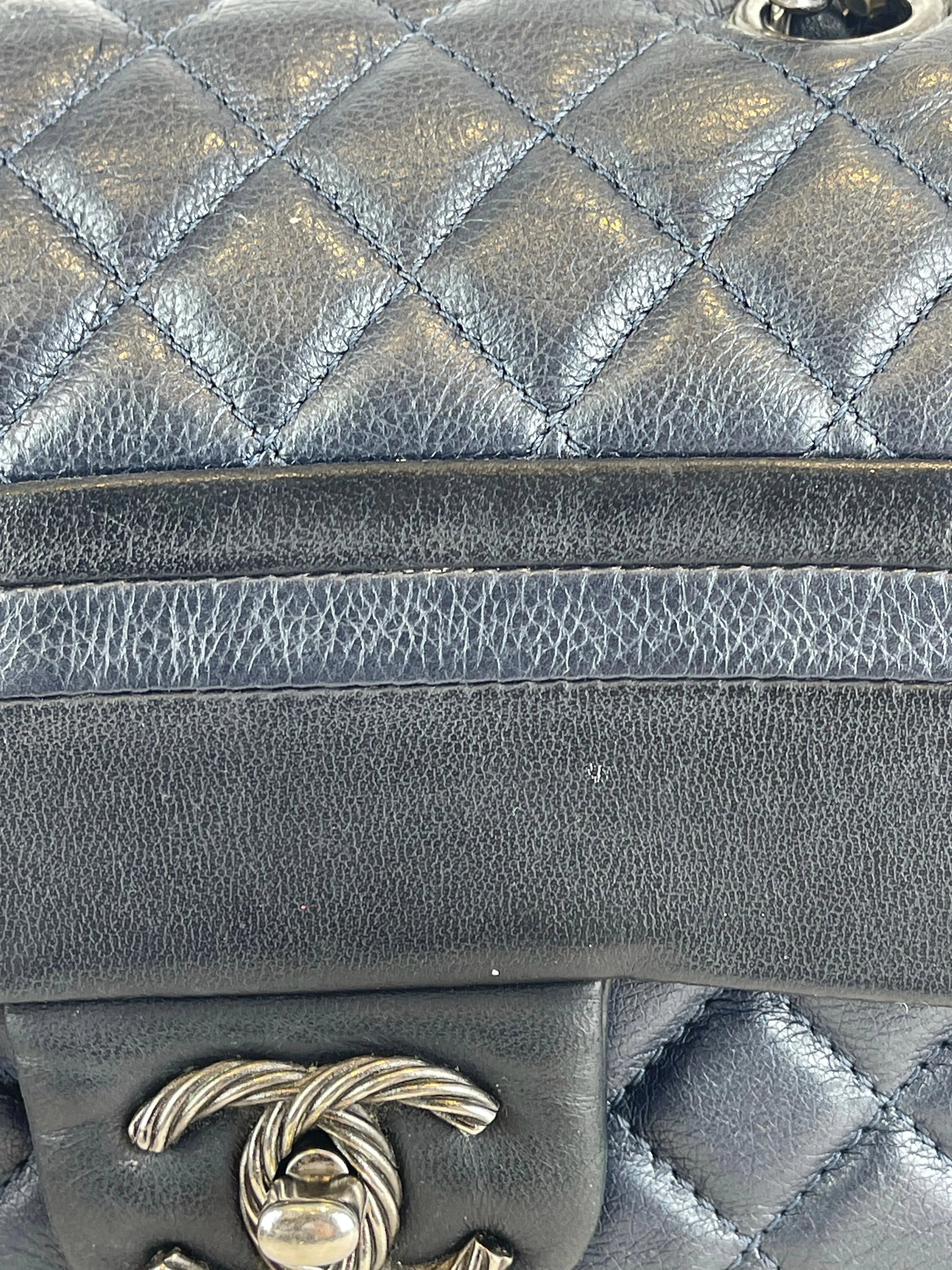 Chanel “Coco Corset” Charcoal Lambskin Handbag