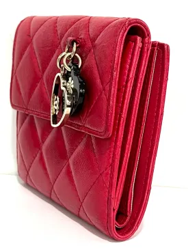 CHANEL MATELASSÉ PORTE BONHEUR QUILTED LAMBSKIN CHARM WALLET