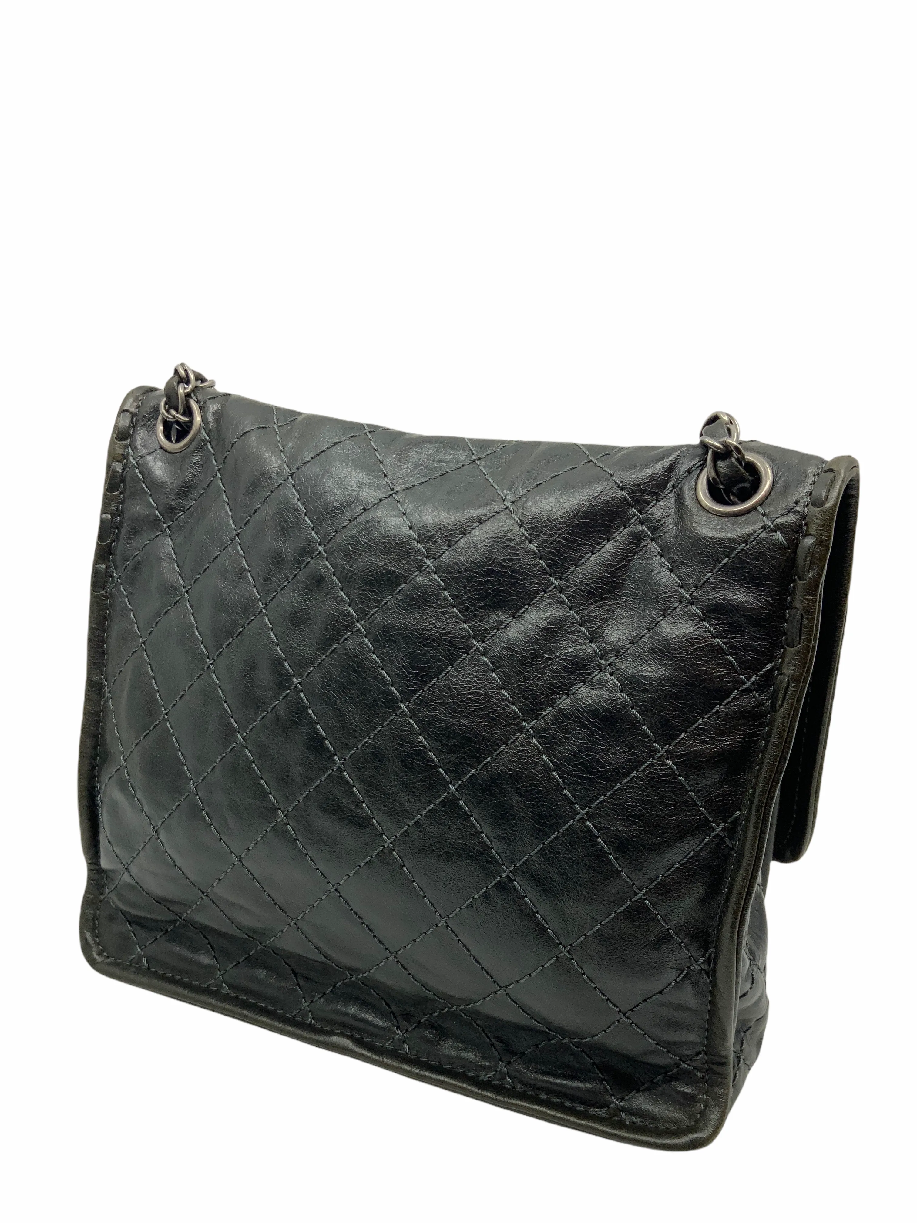 Chanel Quilted Calfskin Whipstitch Flap Bag 2015