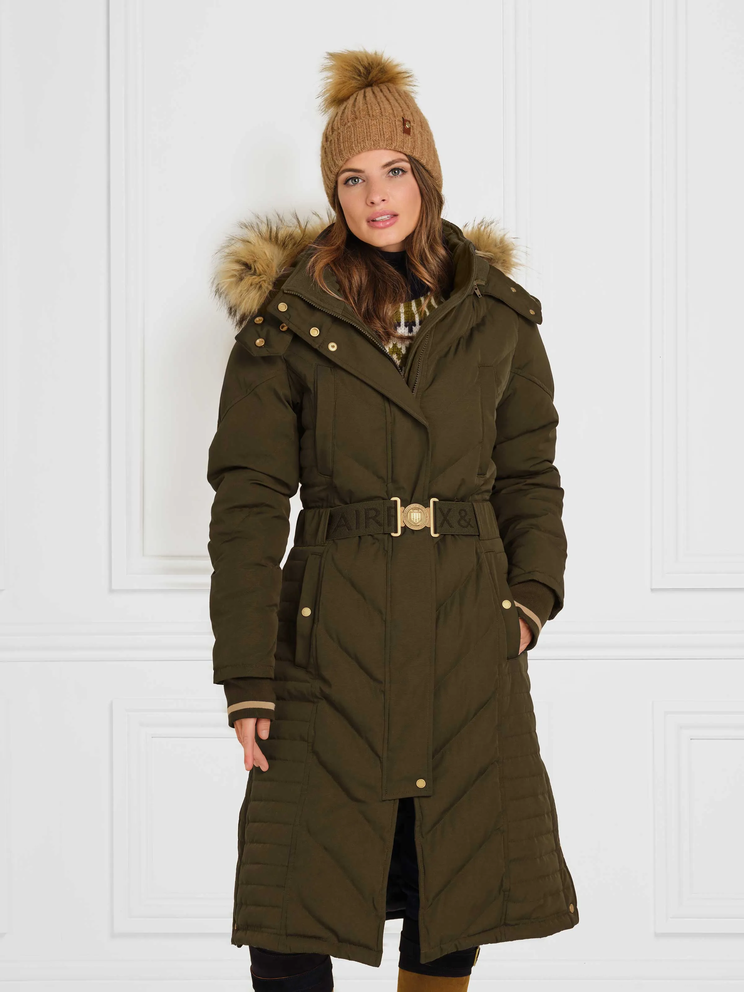 Charlotte Longline Coat - Khaki