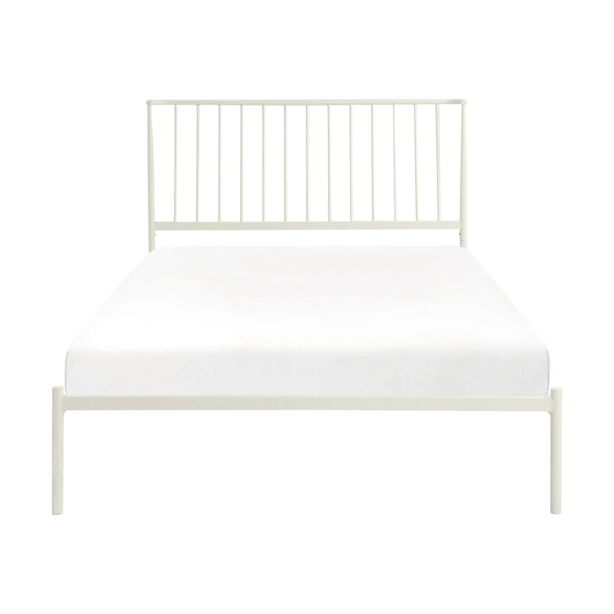 Chic White Full Platform Bed – Modern & Sleek Design