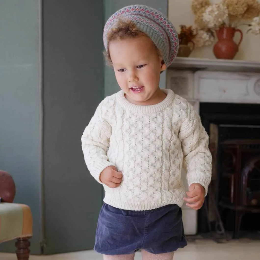 Children’s Aran Jumper - Cream