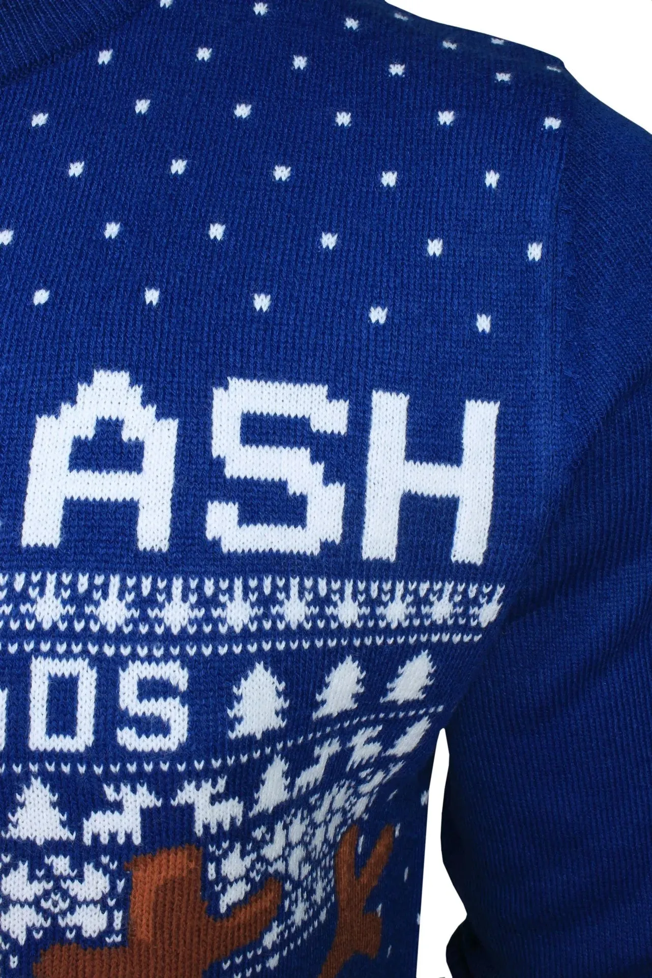 Christmas On The Lash Mens Christmas Jumper - Blue