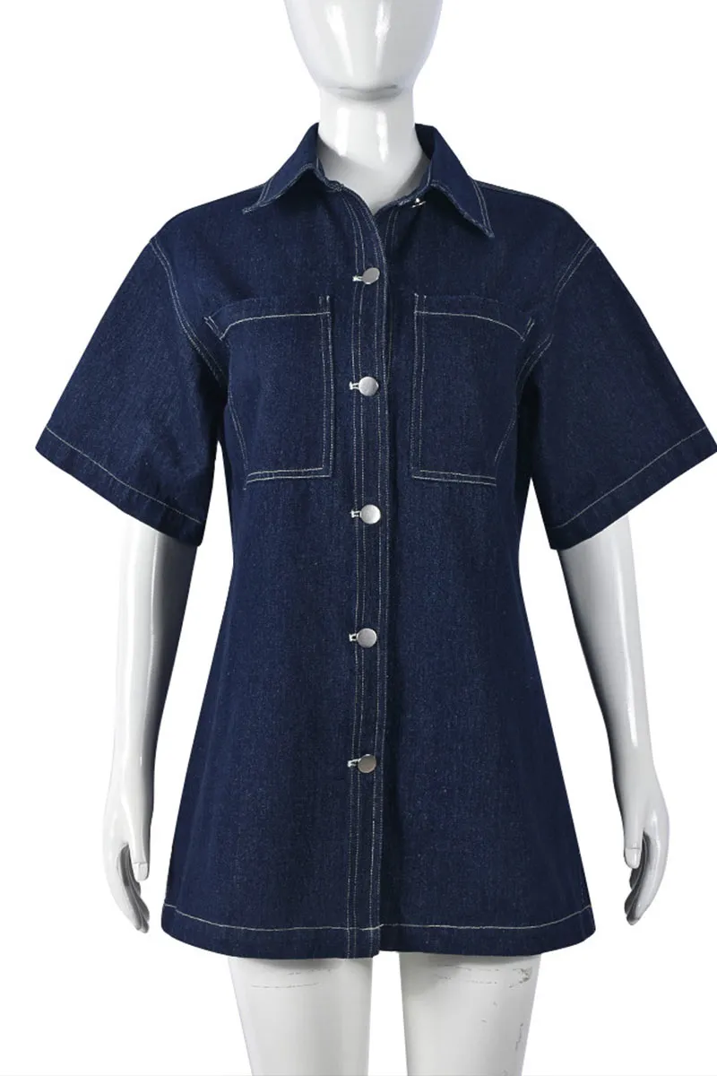 CK0314 Denim Short Sleeve Shirt