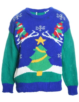 Classic Christmas Tree Design Jumper  - L