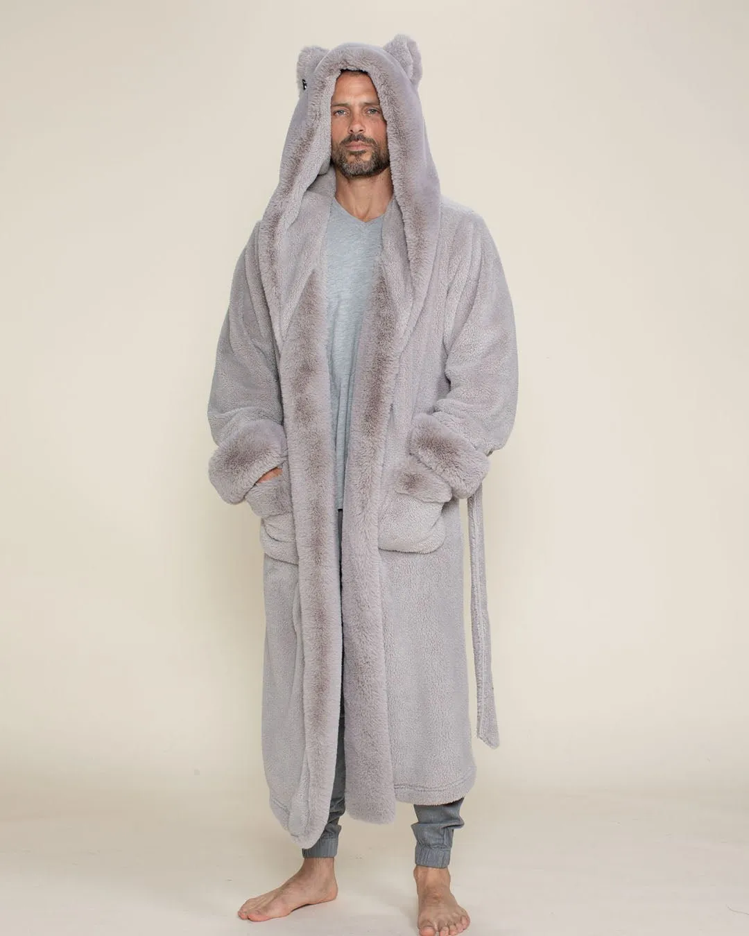 Classic Men's Luxury Grey Robe | Silver Fox