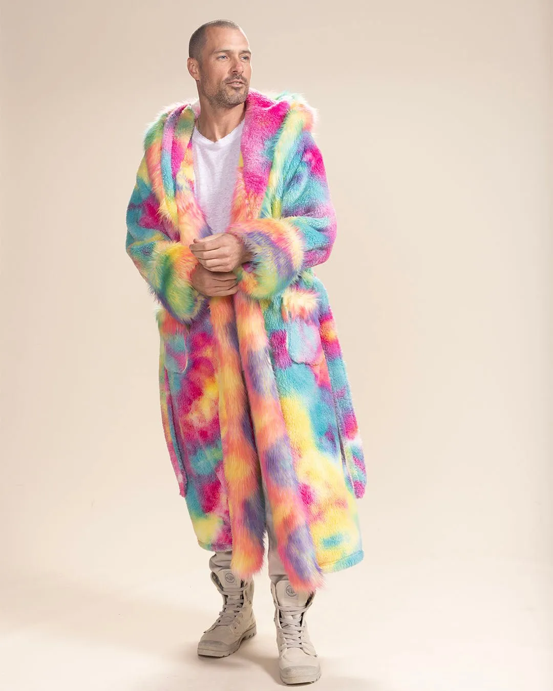 Classic Men's Luxury Robe | Rainbow Bear