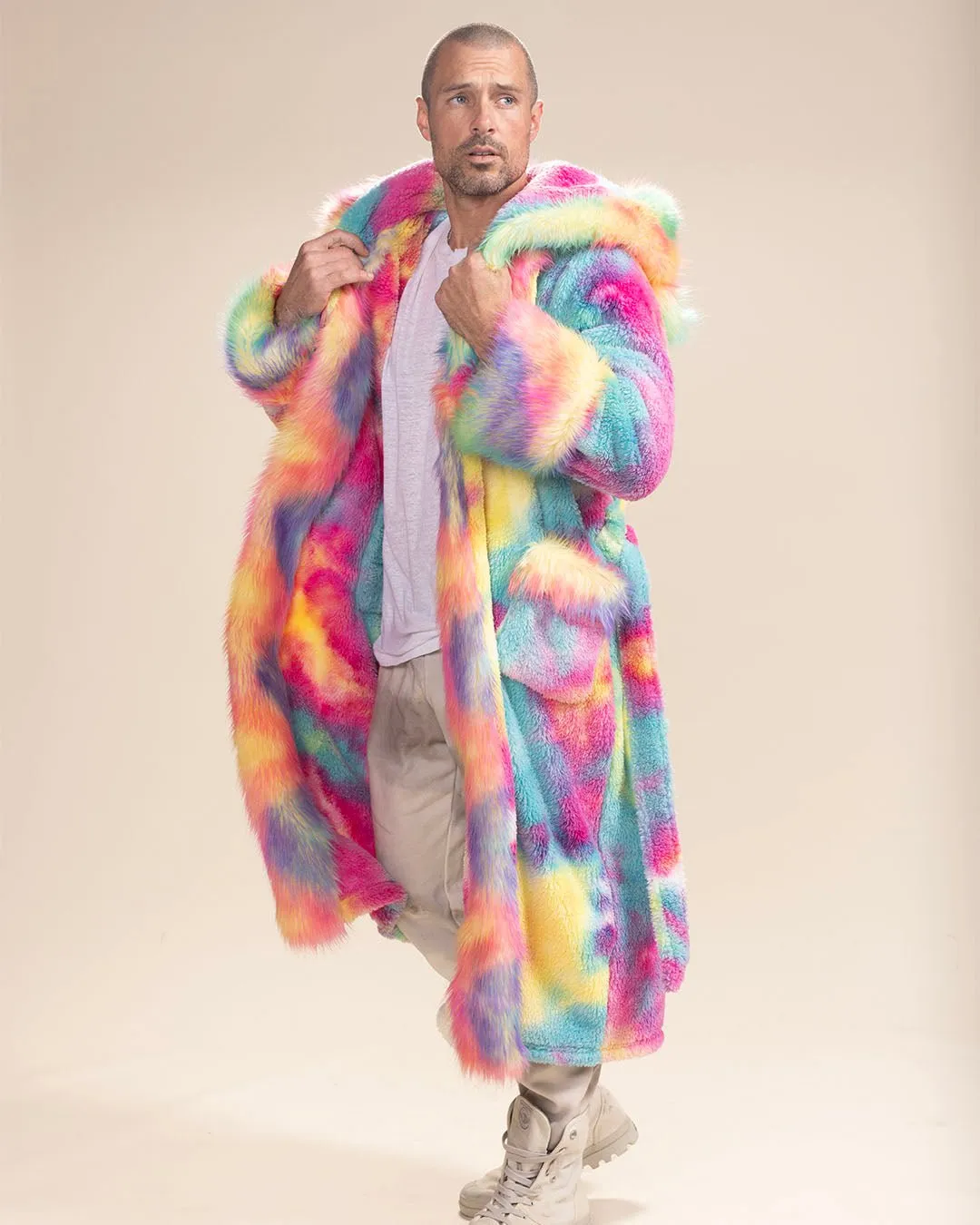 Classic Men's Luxury Robe | Rainbow Bear