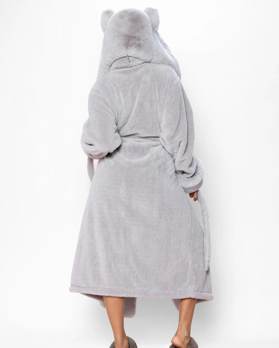 Classic Women's Luxury Grey Robe | Silver Fox