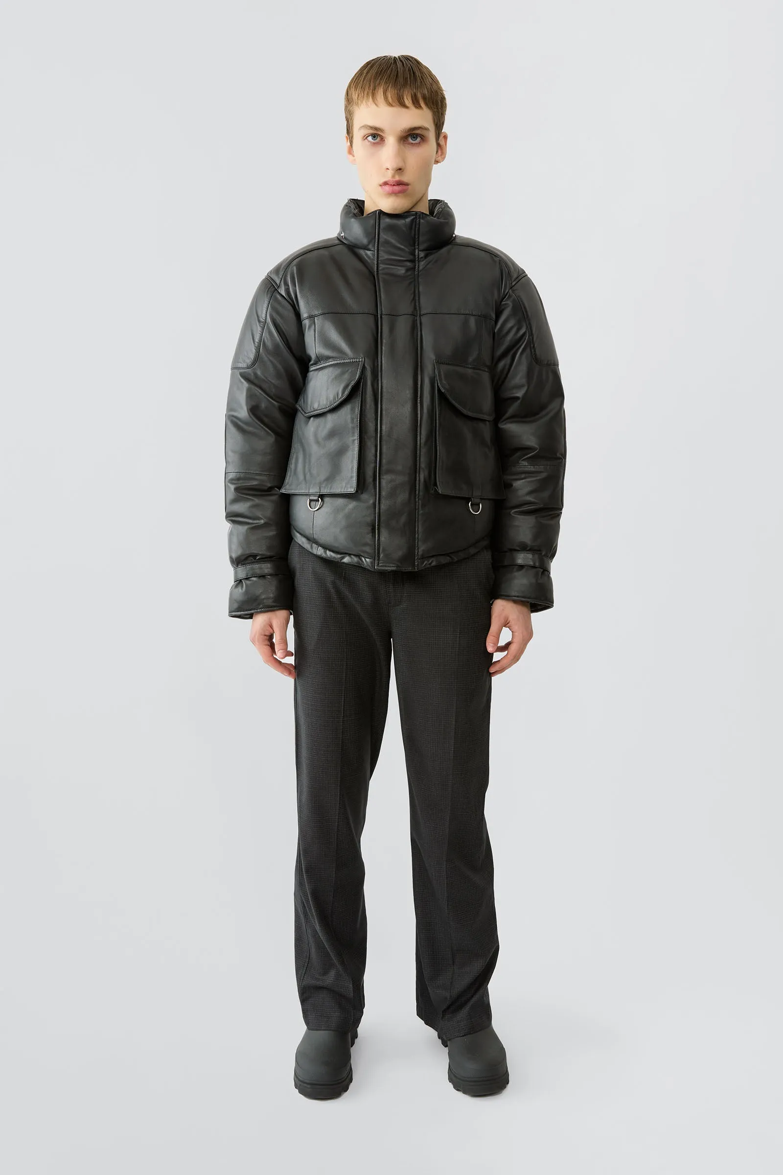 Cliff Leather Puffer