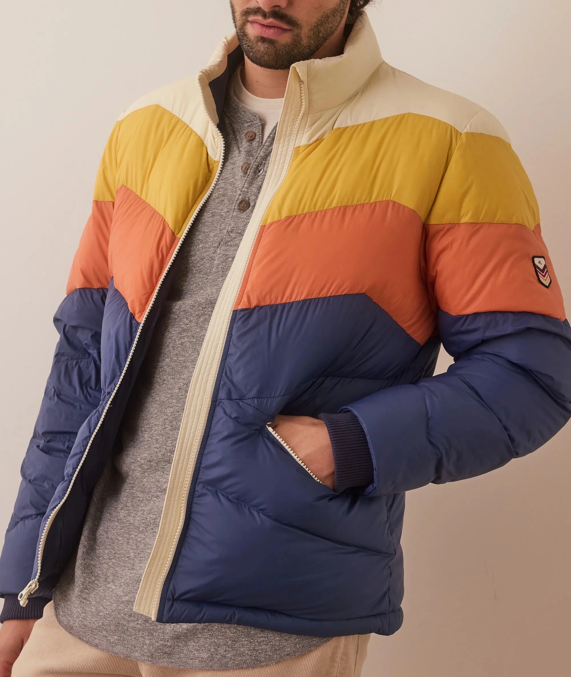 Colorblock Puffer Jacket