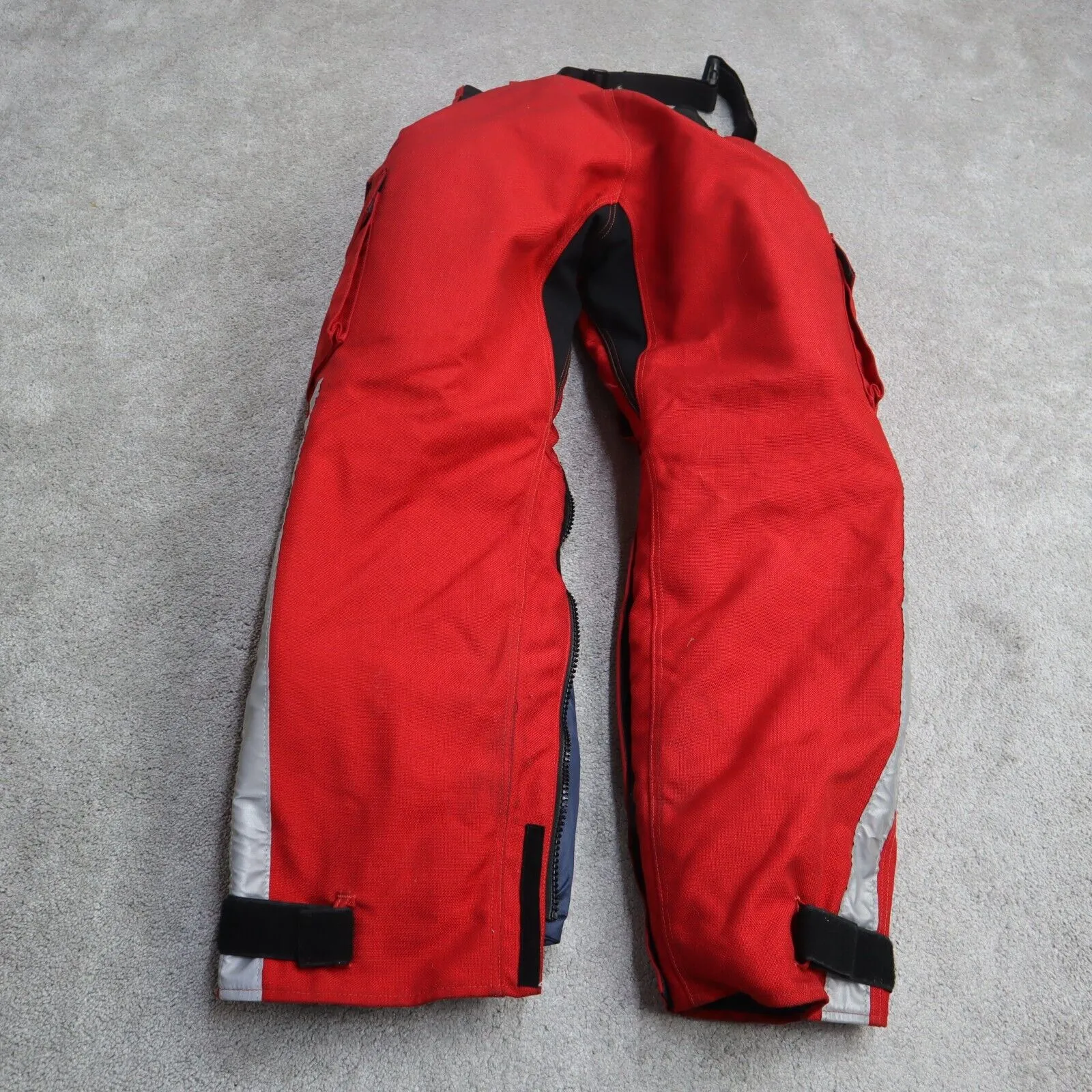 Core Tex Mens Insulated Puffer Overall Jumpsuit Straight Leg Red Size XS