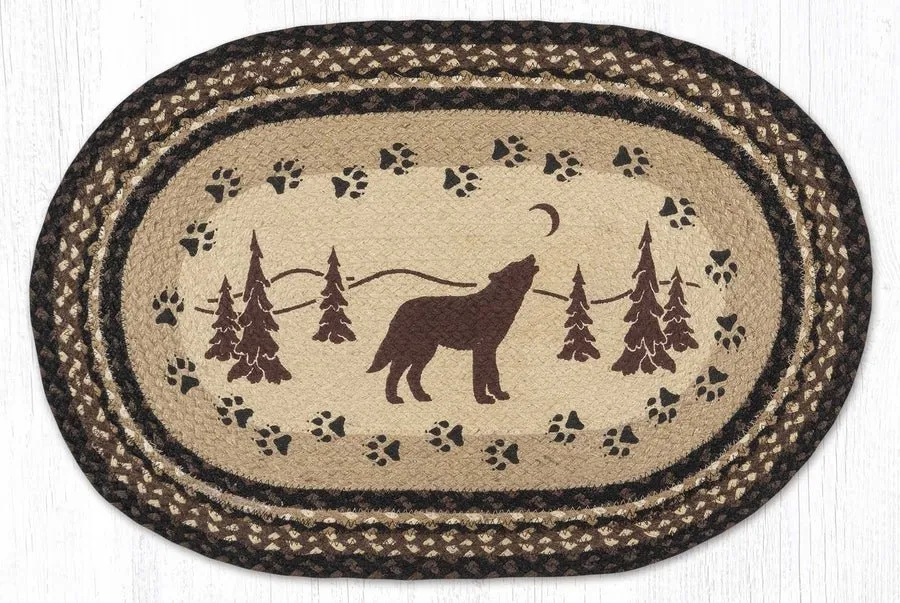 Coyote Oval Braided Rug