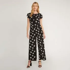 Crepe Flower Head Jumpsuit