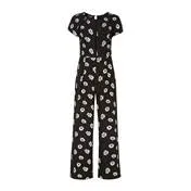 Crepe Flower Head Jumpsuit