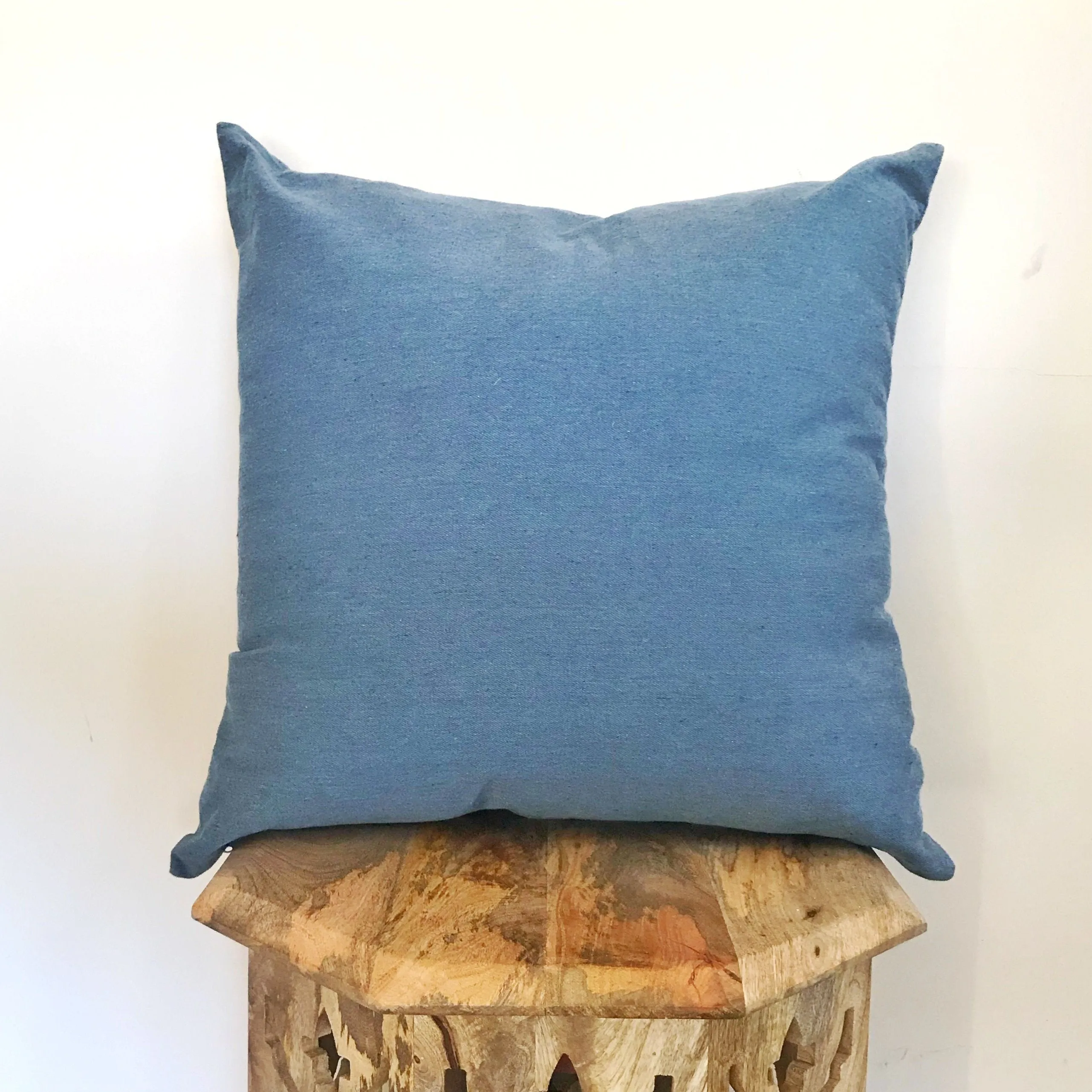 Denim Blue Throw Pillow Cover | DENIM