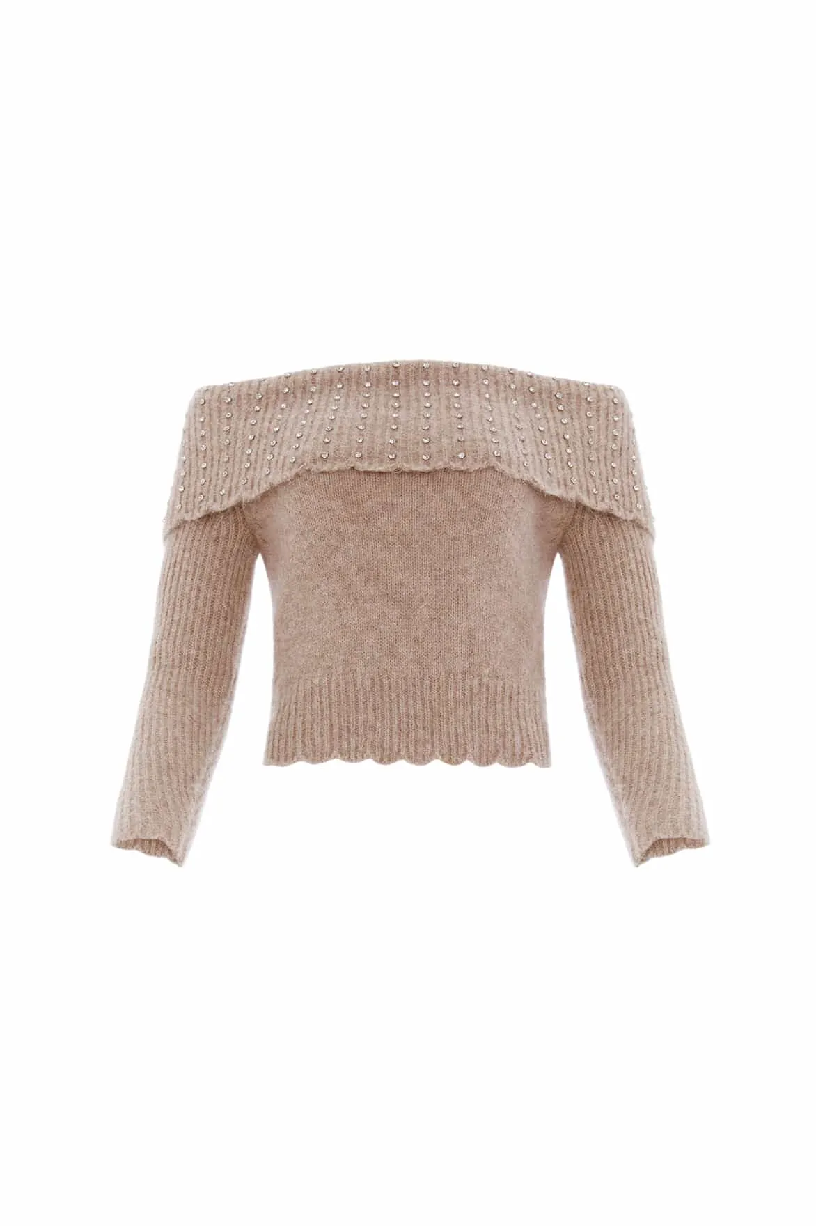 Embellished Bardot Jumper