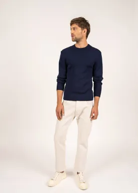 Estran wool sailor jumper - in thin knit, shoulder buttoning (INSIGNE)