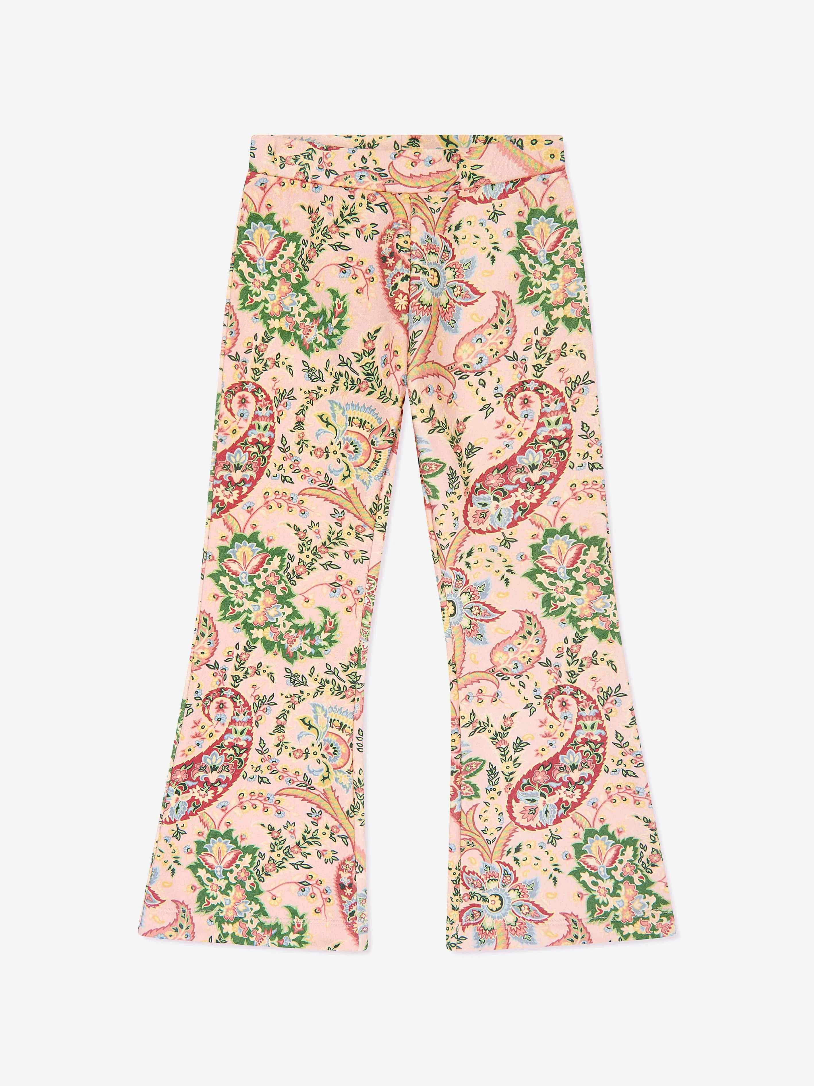 Etro Girls Paisley Print Joggers in Multicolour